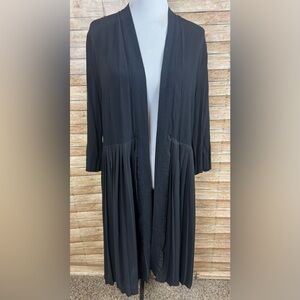 Zara Size M Black Pleaded Long Cover Up sz Med